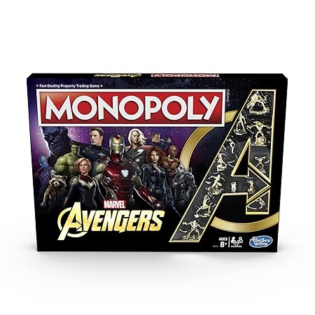 Monopoly Marvel Avengers Edition Board Game for Ages 8 and Up