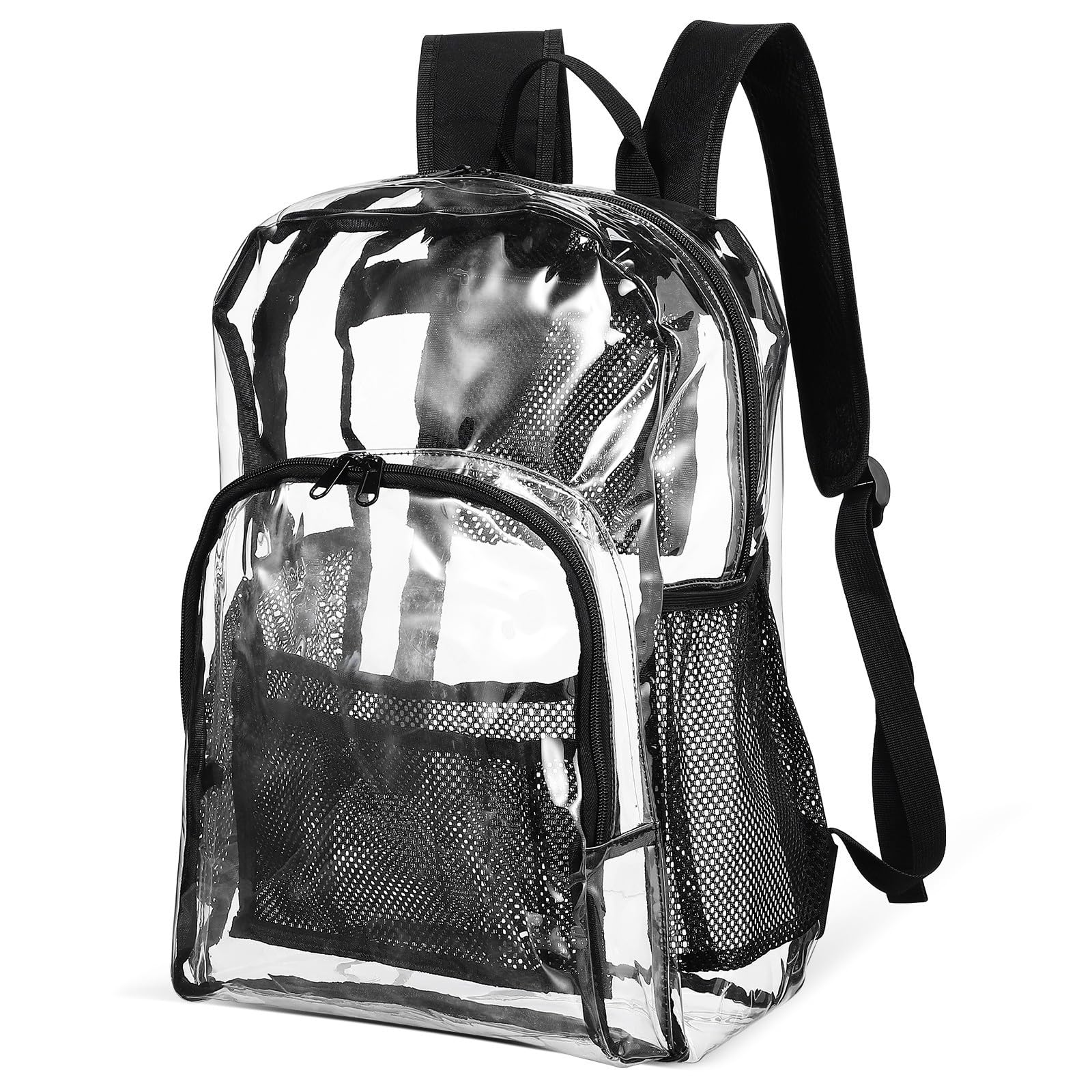 Mochila transparente con compartimentos para organizar el colegio 8
