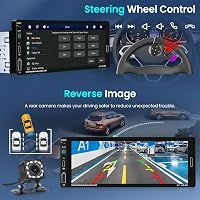 Hodozzy 1 DIN Autórádió 6.86" HD Érintőképernyővel - Vezeték Nélküli CarPlay & Android Auto, Bluetooth, Tükrözés, Hangvezérlés, FM, USB + To 6