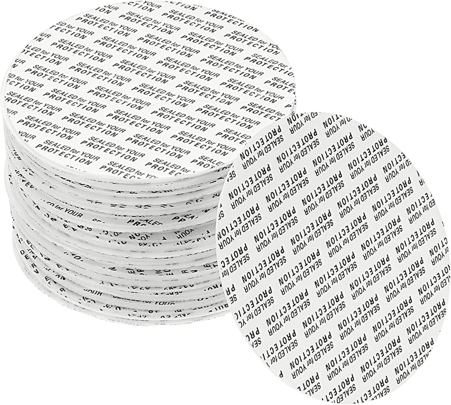 YOKIVE 50Pcs Foam Lid Liners, Polystyrene Tamper Pressure Sensitive Liners, Great for Bottle Cap Sealing (White, 86mm)