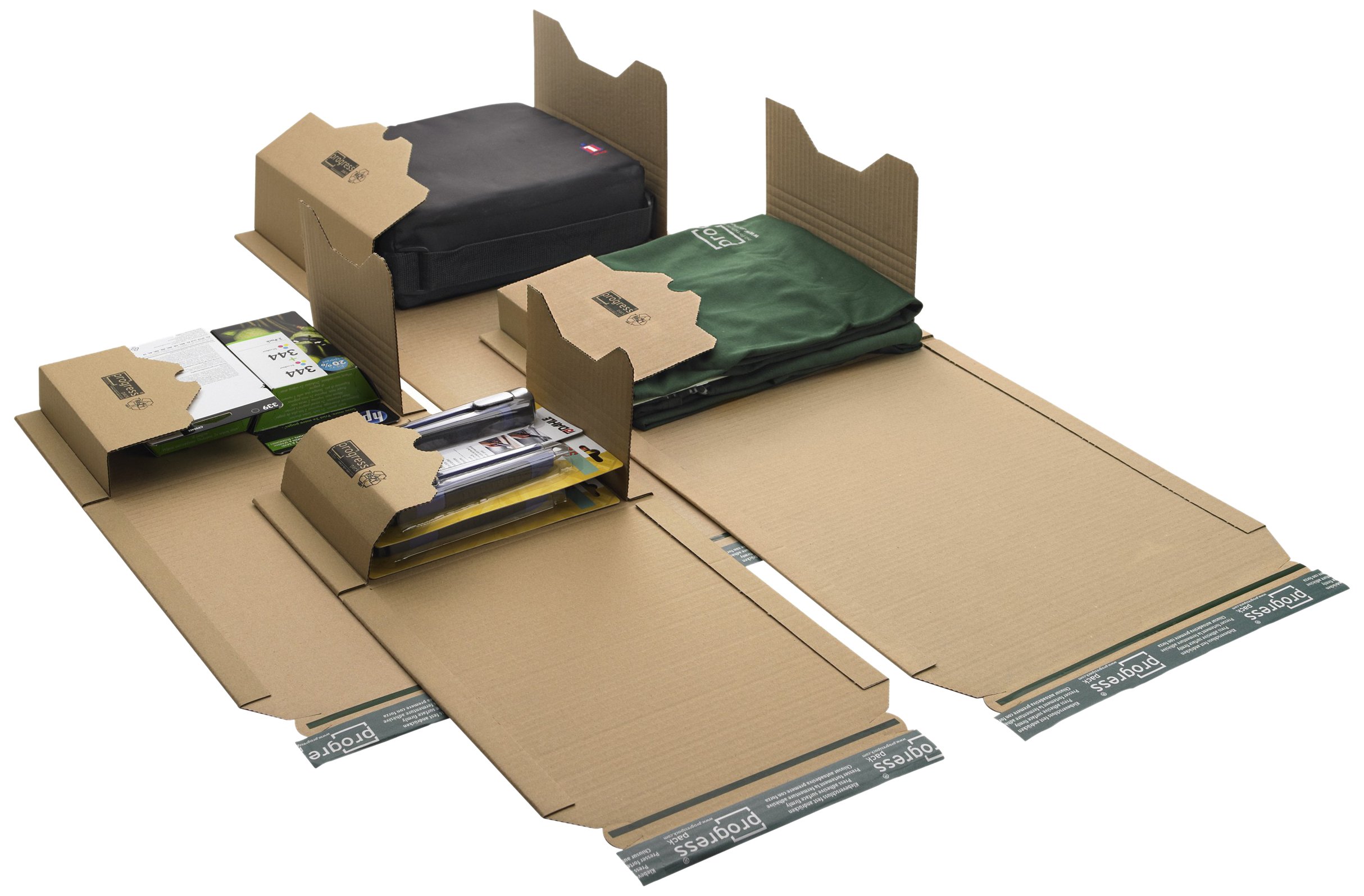 Universal-Versandverpackung Premium PP B02.01 aus Wellpappe für CDs, 147 x 129 x bis 55 mm, 20-er Pack, braun