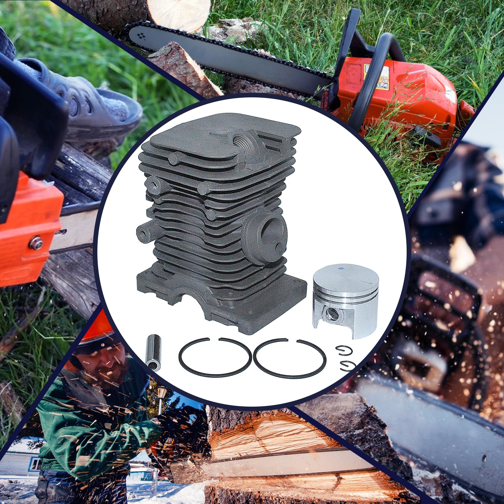 KIT CILINDRO E PISTONE PER DECESPUGLIATORE STIHL 180 DIAM. 38 mm