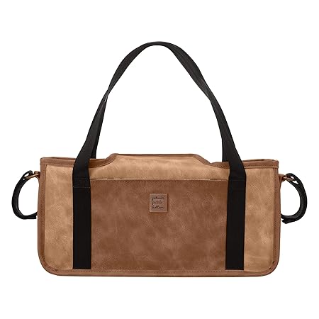 Petunia Pickle Bottom Wander Stroller Caddy | Perfect Baby Caddy to Keep Everything Organized | Multiple Carry Positions - Fits Most Strollers | Brioche