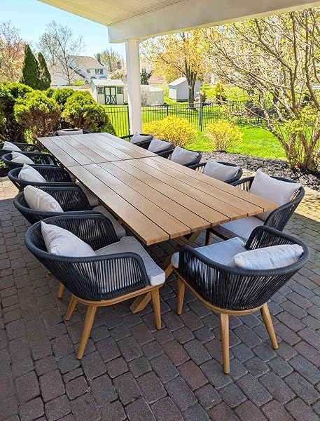 Large Wicker Outdoor Dining Set