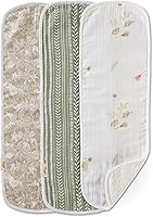 Vista 19 de Crane Baby Paños de muselina para bebé, paño ligero y absorbente para eructos, medusas de vida marina, juego de 3, 7" x 20", esenciales para bebé