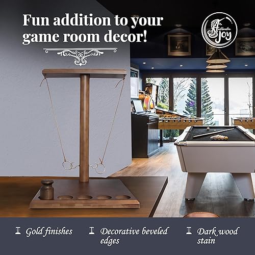 Miniatura 5 de Bamboo Ring On a String Game - Ring Toss Game for Adults & Family Outdoor Games for Adults - Hook and Ring Game, Bar Games for Game Night, Family