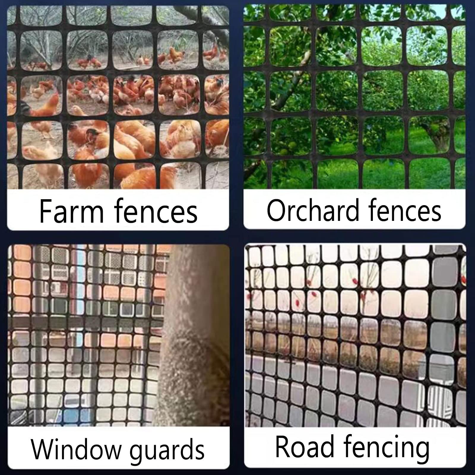 LFFH Cercado De Malla De Plástico, Red De Seguridad Reutilizable para Jardín Geogrid Gardening Animal Pet Vegetable Hutch Protection (Size : 0.5M)