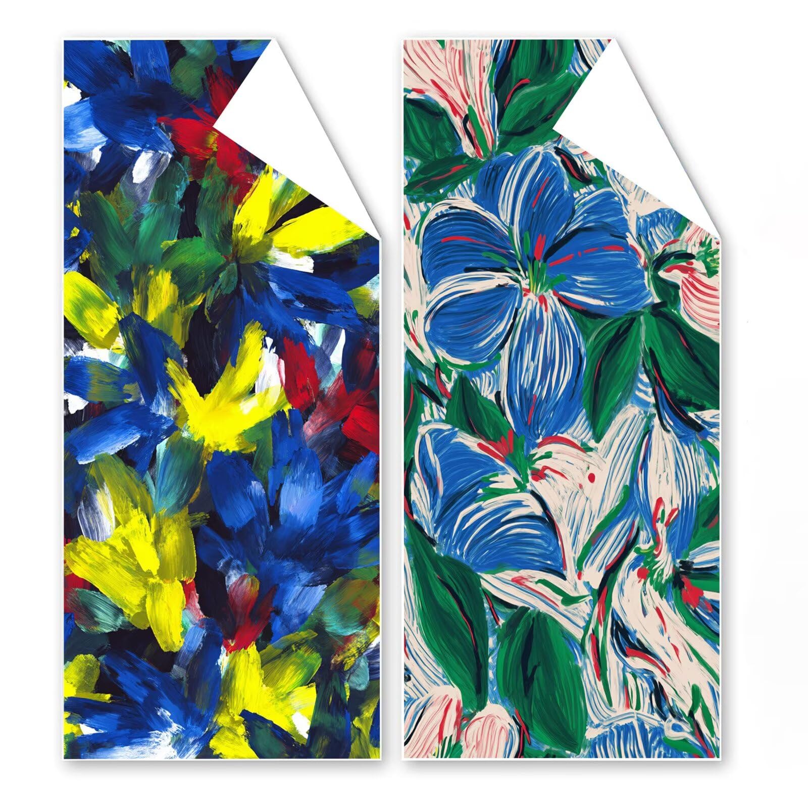 Telo Mare Grande 80x160 cm, Telo Mare Microfibra, 2 Set Asciugamano palestra Con Elastici, Stuoia Spiaggia Compatta, Leggero, Antisabbia, Asciugatura Rapida, per Spiaggia, Viaggi (Fiori Coloré) G1-565