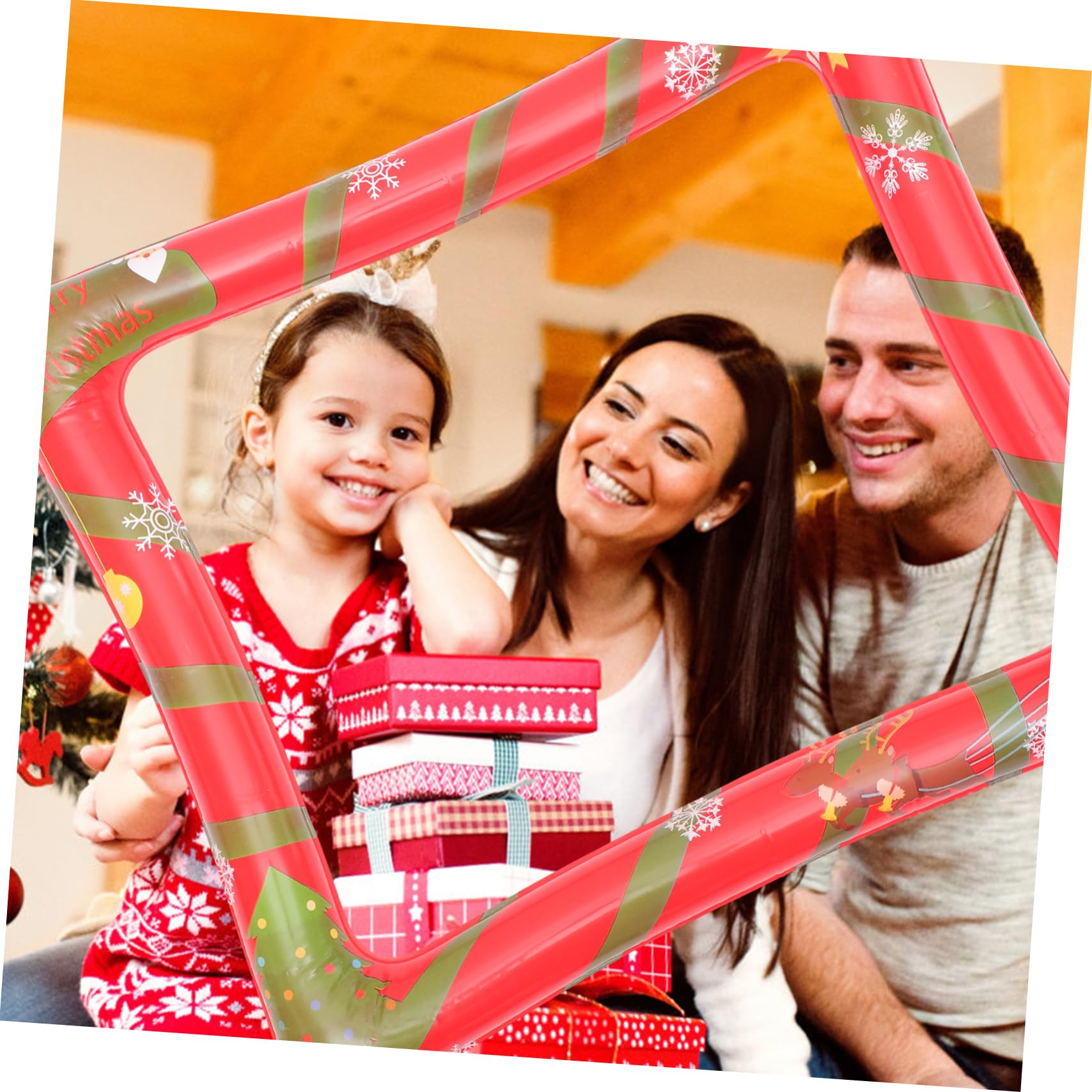 2stücke Aufblasbarer Pet-fotorahmen Für Weihnachtsfeiern Party-fotoautomaten-Requisiten Fotografie-zubehör Leicht Zu Lagern Transportieren