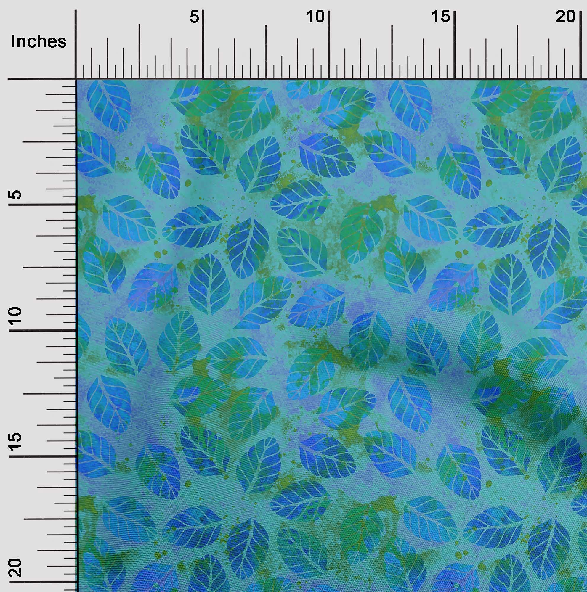 oneOoneRayon Teal Blue Fabric Batik DIY Clothing Quilting Fabric Print Fabric by Yard 56 Inch Wide - JC