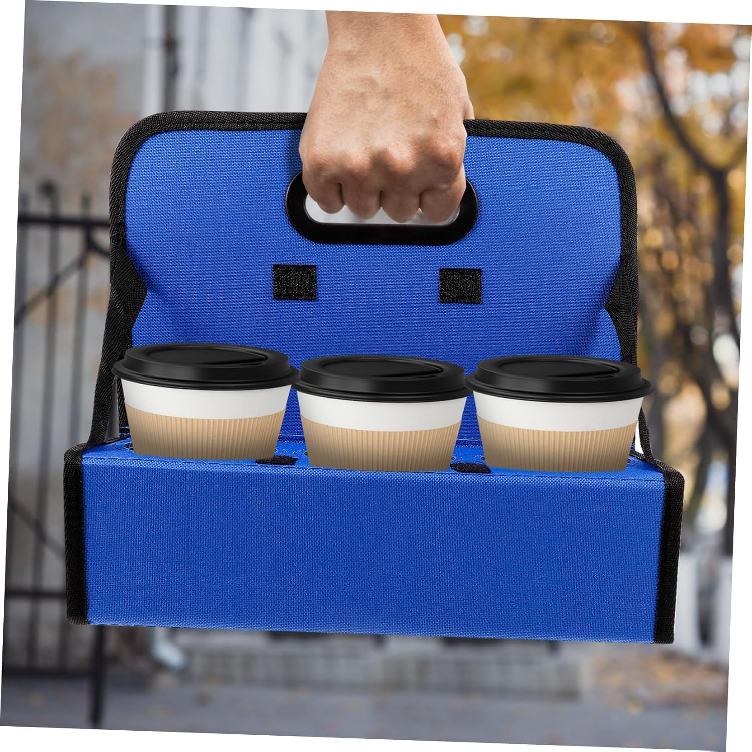 Portable Insulated Cup Holder Reusable Drink Carrier Collapsible Coffee Mug Drink Carrier Handle for Take