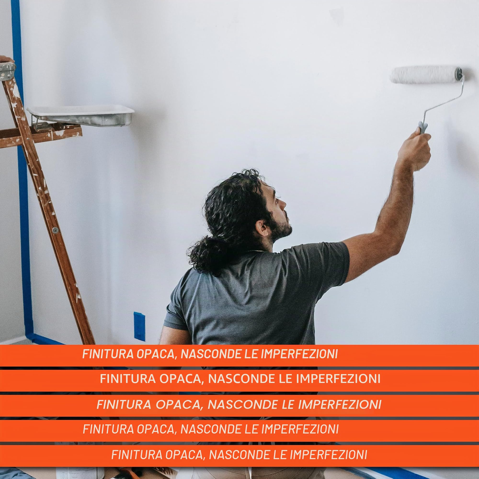 PECTRO Pittura per Interni ed Esterni bianca 14 L (20kg) - Idropittura lavabile transpirante - Ottima copertura per pareti e soffitti (14 L)