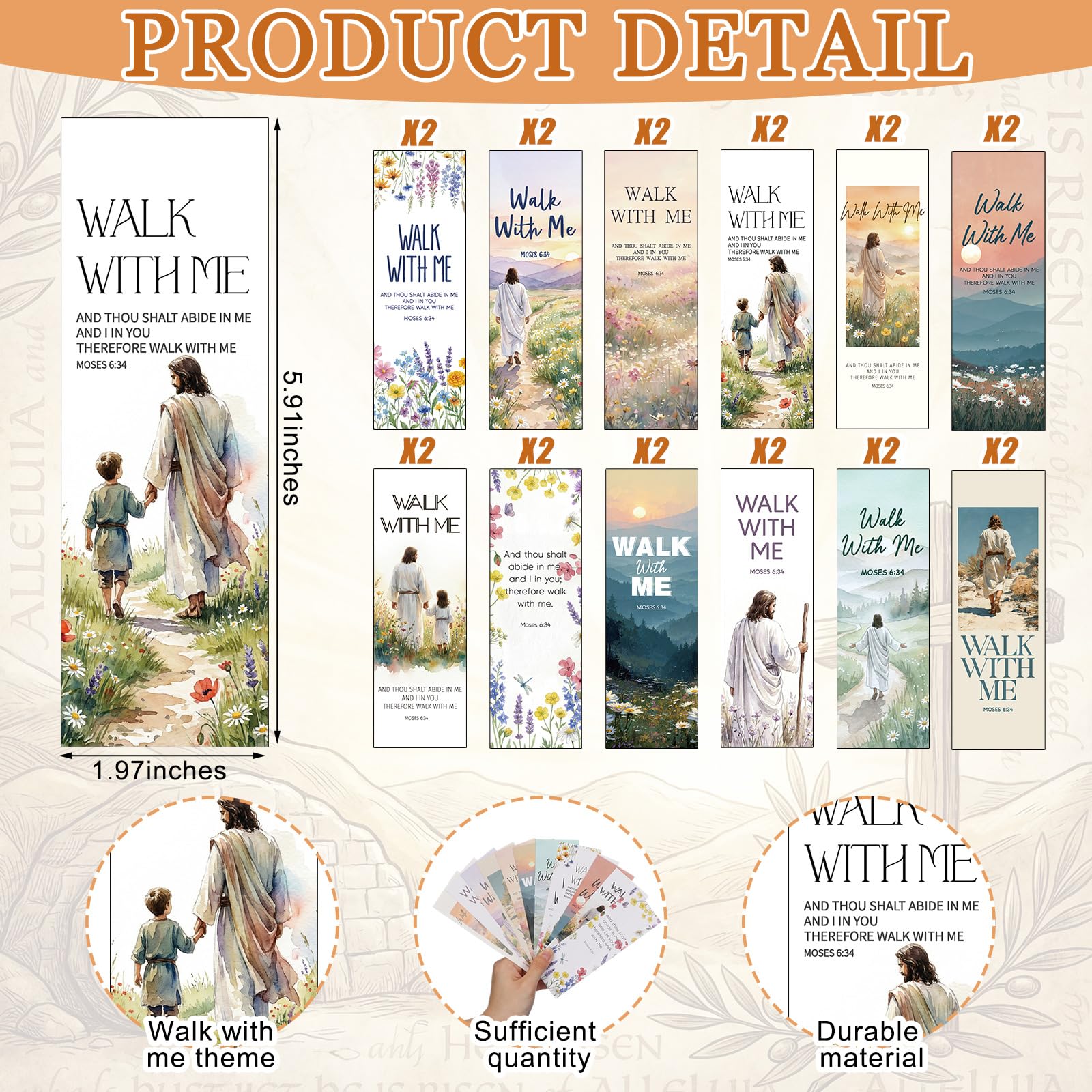 Kenning 24 Sets Walk with Me Keychains with Mormon Youth Theme Bookmarks LDS Missionary Silicone Keychain Bulk Graduation Gift for Coworker Sunday School Pastor Church