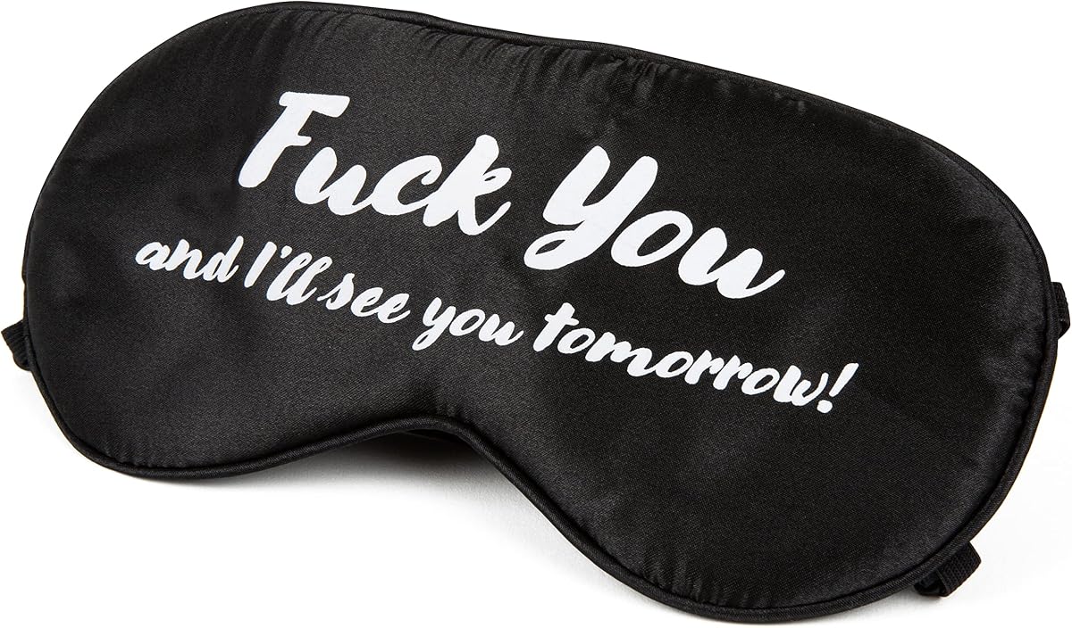 Wild Essentials Allusion Soft Satin Funny Sleep Masks with earplugs (See You Tomorrow)