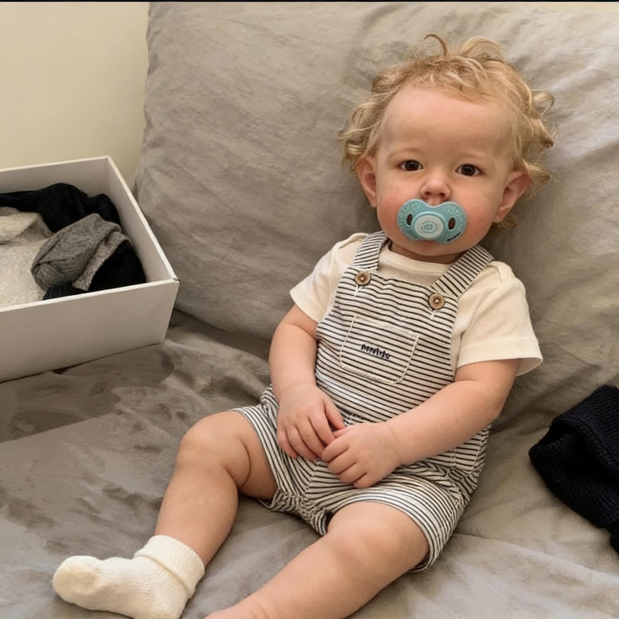 RXDOLL Realistyczne lalki Reborn Baby Dolls silikonowe na całe ciało winyl chłopiec 50 cm pełne silikonowe lalki Reborn blond włosy prawdziwe życie noworodek maluch anatomicznie poprawna lalka bobas