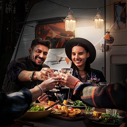 Miniatura 6 de EverBrite Linterna de campamento de 450 lúmenes, linterna de campamento recargable USB C con parte superior magnética y gancho para colgar, 5 modos