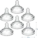 Dr. Brown's Options+ Wide-Neck Baby Bottle Nipple, Level 2 (3 Months+), 6 Count
