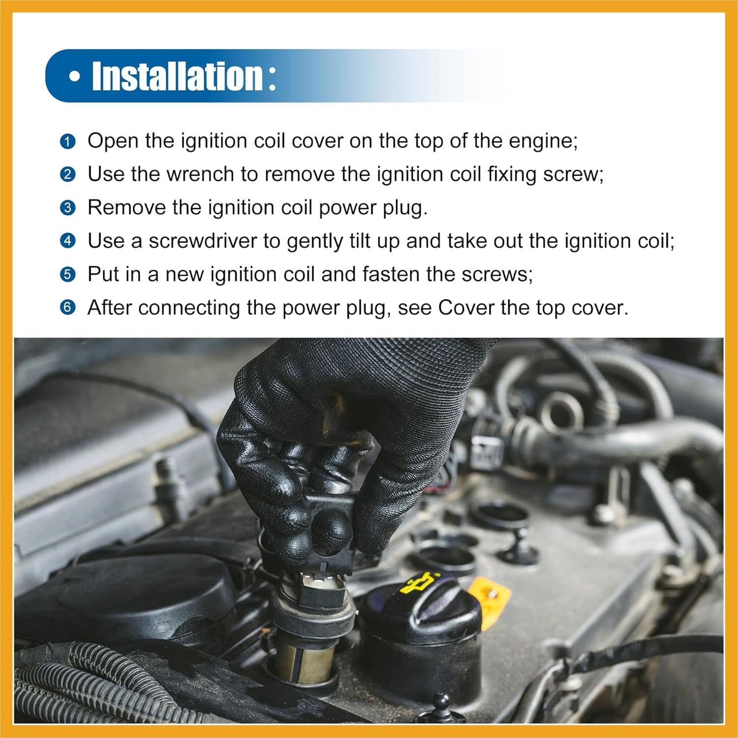 Car Ignition Coil fA3 A4 A5 A6 TT for VW Tiguan Beetle Golf Passat Eos 07K905715F 07K905715G 06H905115B Replacement