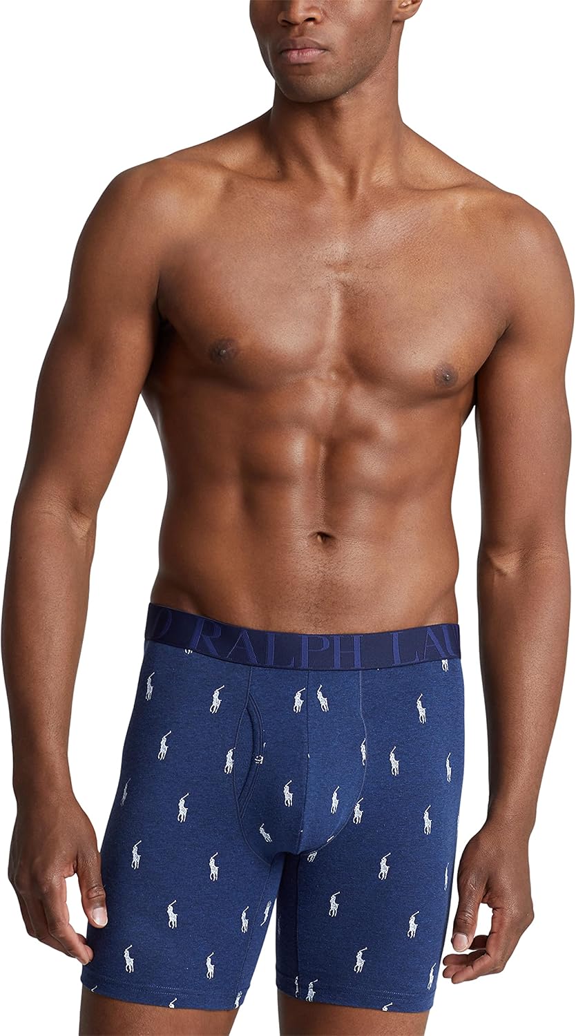 POLO RALPH LAUREN Underwear Boxer Brief, 3-Pack, Stretch Classic Fit, Moisture Wicking Pouch, Regular, Trunk & Long Leg - Image 4