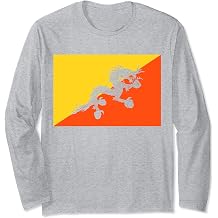 Flag of Bhutan, Bhutanese Flag Long Sleeve T-Shirt