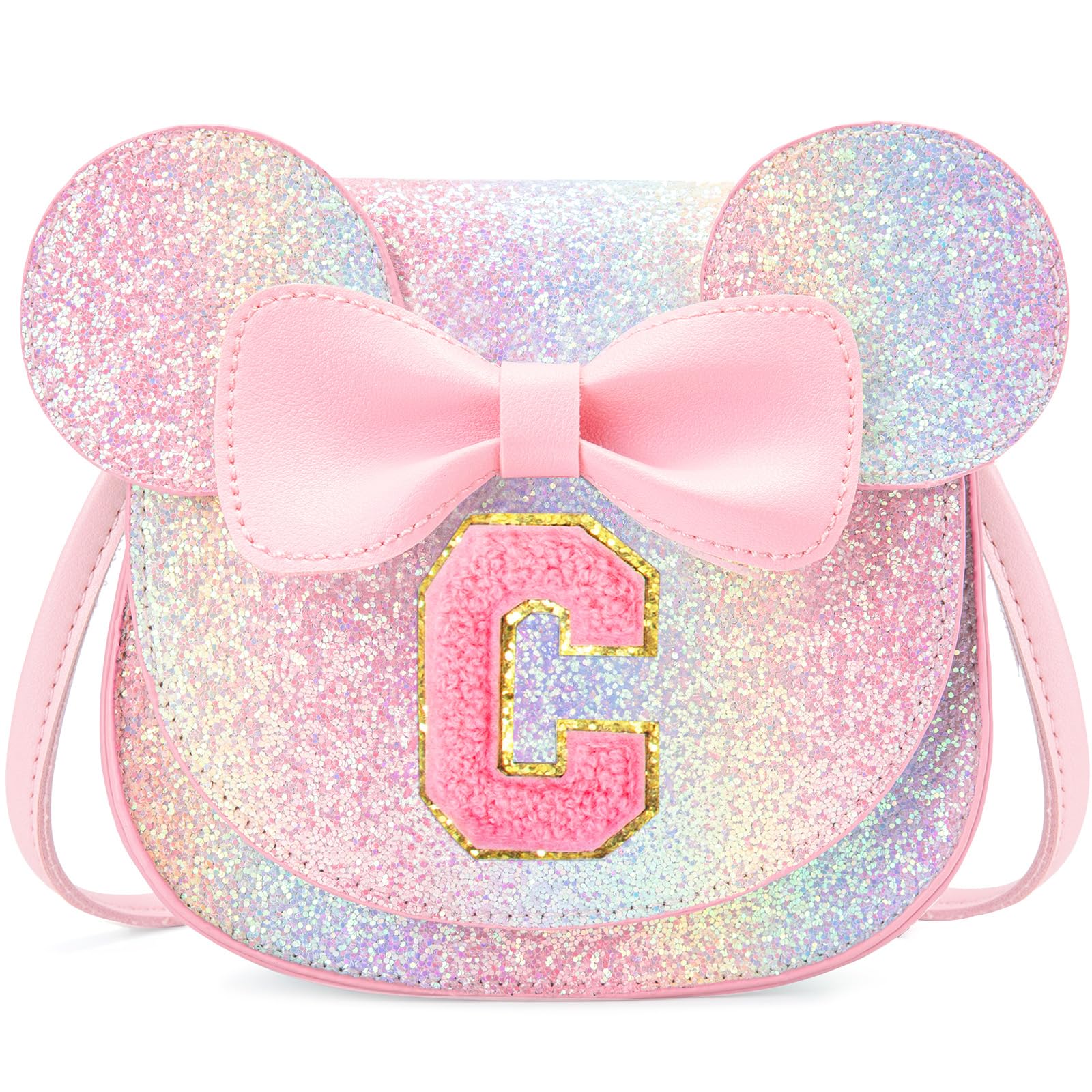 OYLOLA Birthday Gifts for 3 4 5 6 7 8 Year old Girl Initial Toddler Girls Purse Kids Purse for Girls Toddler Girl Gifts Stuff