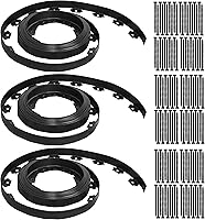 Gardzen 1.5" x 100ft No-Dig Landscape Edging Kit with 120 Spikes - Flexible UV-Resistant PVC Garden Border for Lawns, Flower Beds & Pathways