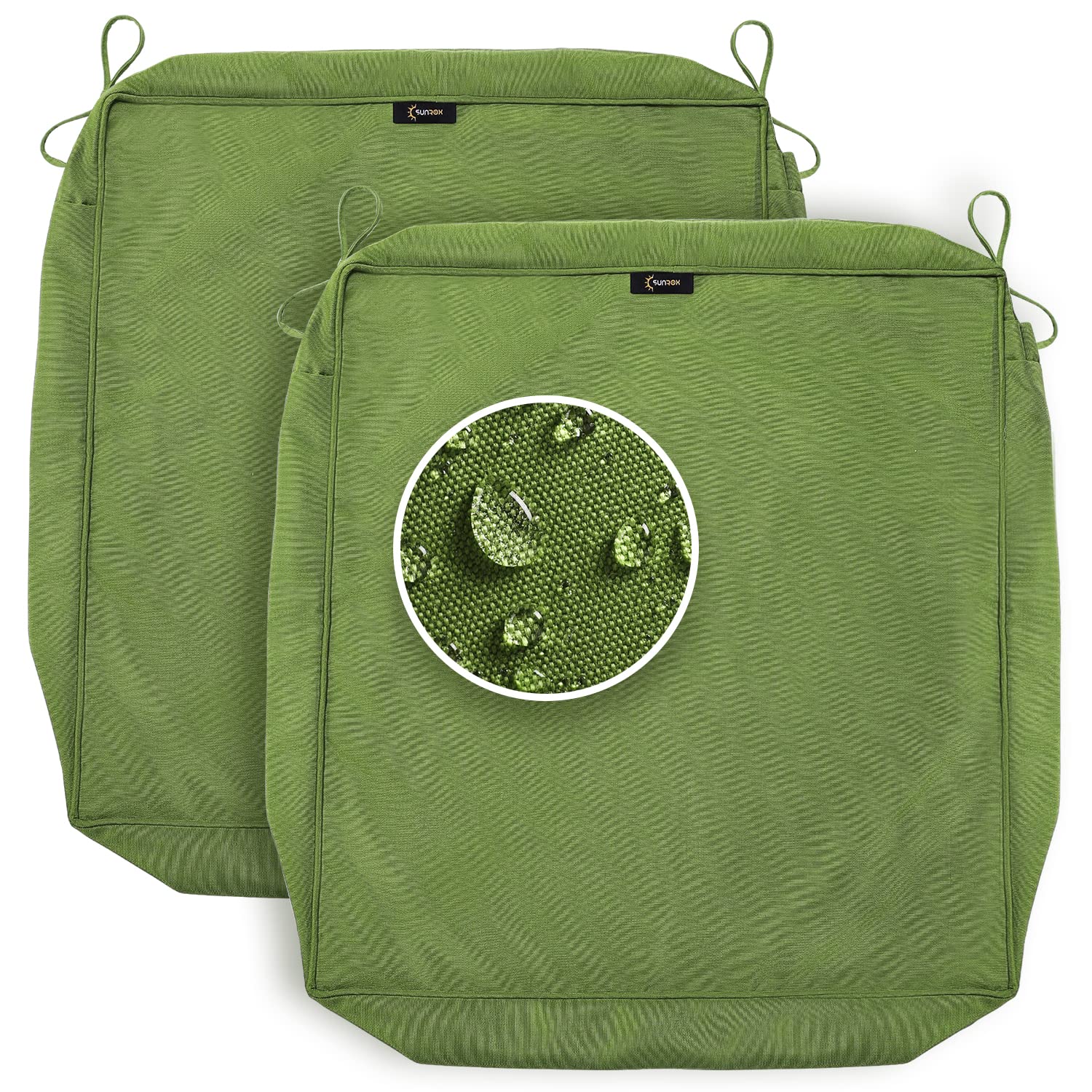 Sunrox FadeShield Outdoor Cushion Covers Replacement 25x25x5 Inch, Set of