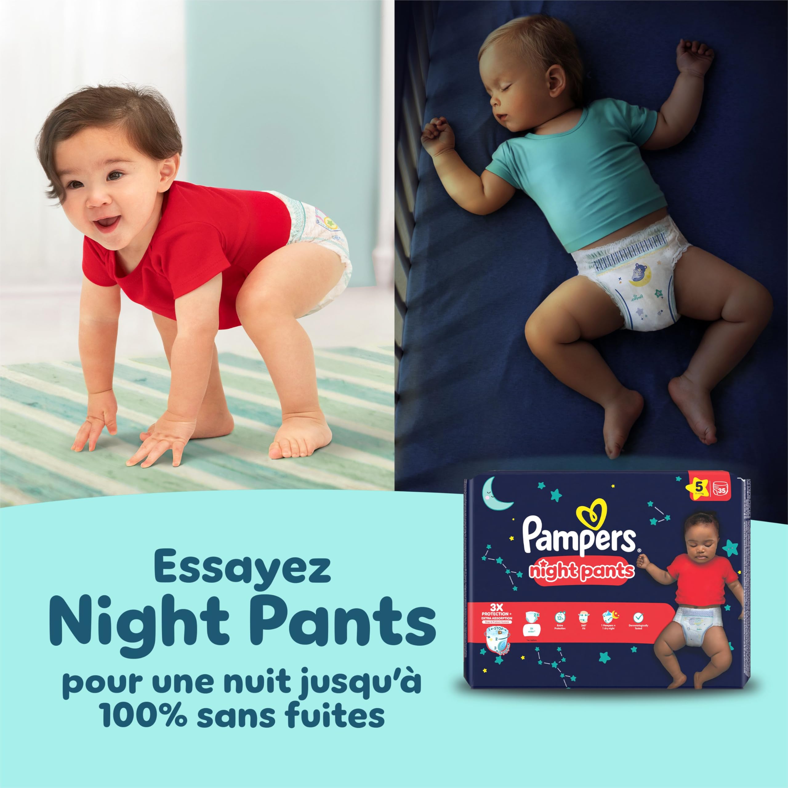 Pampers Premium Protection Pants Couches-Culottes Taille 7 x123 Pack 1 Mois