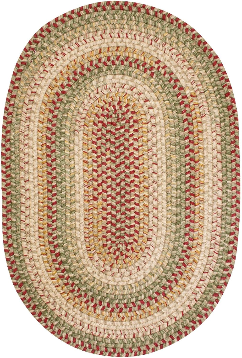 Homespice Heartland Wool Braided Area Rug, 27" x 45" Oval
