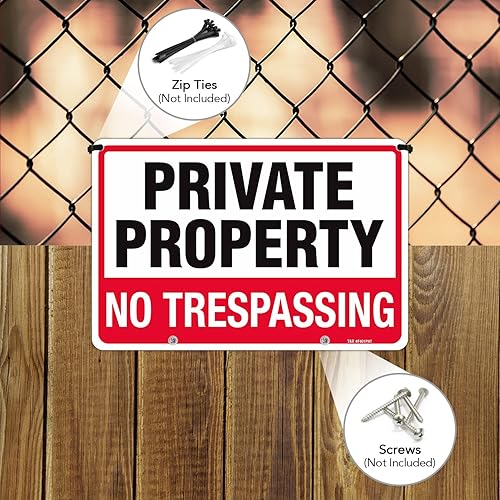 Miniatura 5 de T&R Letrero de propiedad privada con estaca en H para exteriores, paquete de 3, 12 x 8 pulgadas, aluminio pesado 040 libre de óxido, impermeable