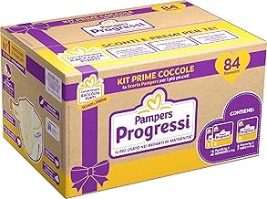 Pampers Progressi Primi Giorni, 84 Pannolini, Due Pacchi Taglia 1 (2-5 Kg) e Un Pacco Taglia 2 (3-6 Kg)