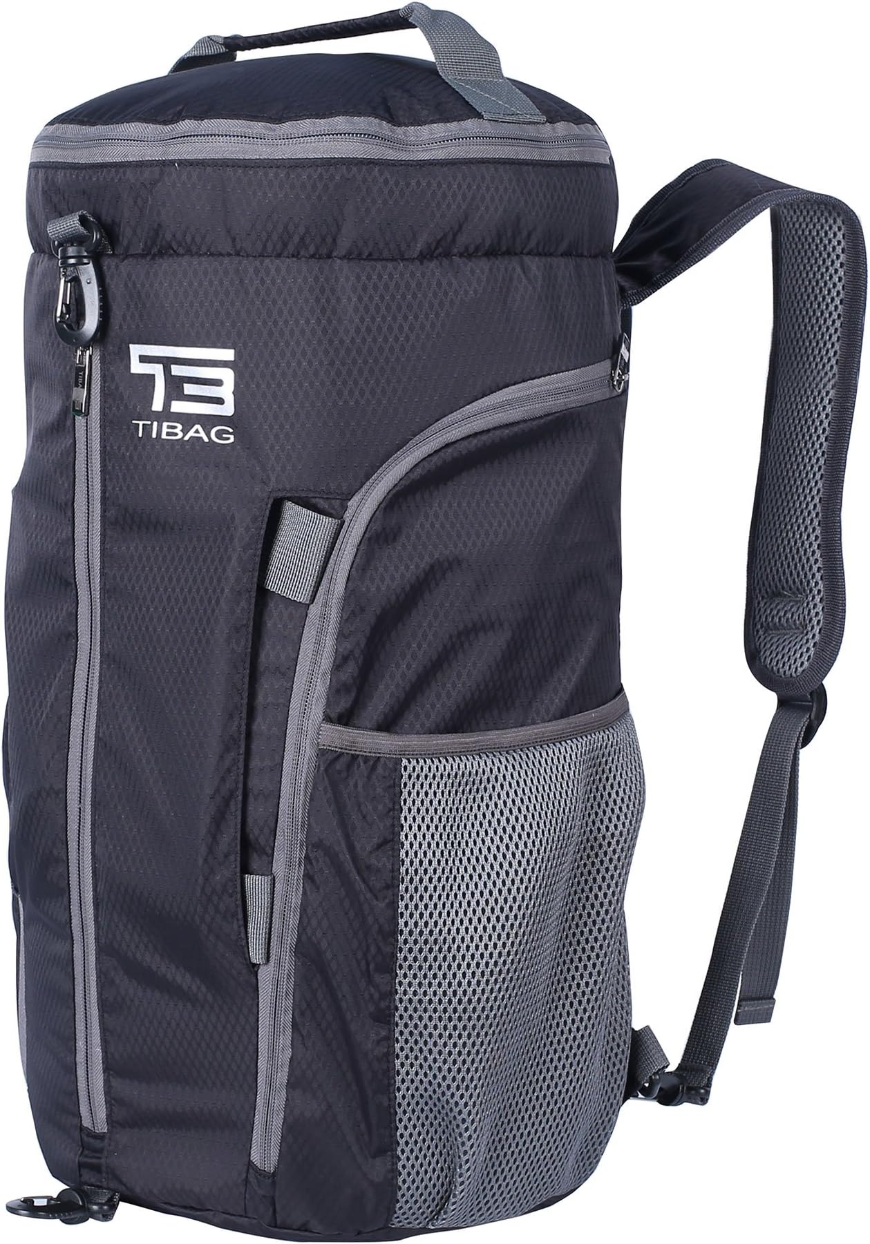 35L/40L Packable Lightweight Waterproof Travel Sports Duffel Backpacks Bag (35L, BLACK)