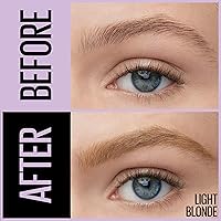 Vista 4 de Maybelline Express Brow 2 en 1 lápiz y maquillaje de cejas en polvo, rubio claro, 1 unidad