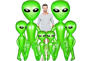 6 Pcs Inflatable Alien Party Decoration