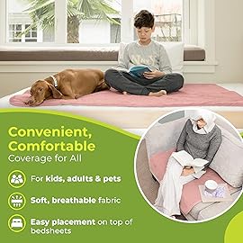 PeapodMats Bedwetting & Incontinence Waterproof Bed Mat - Reusable Underpad. Secure Placement & Breathable. Washable. Enviro Friendly 3x5 (Peach/Pink) Mattress Protector & Pee Pad for Kids & Adults