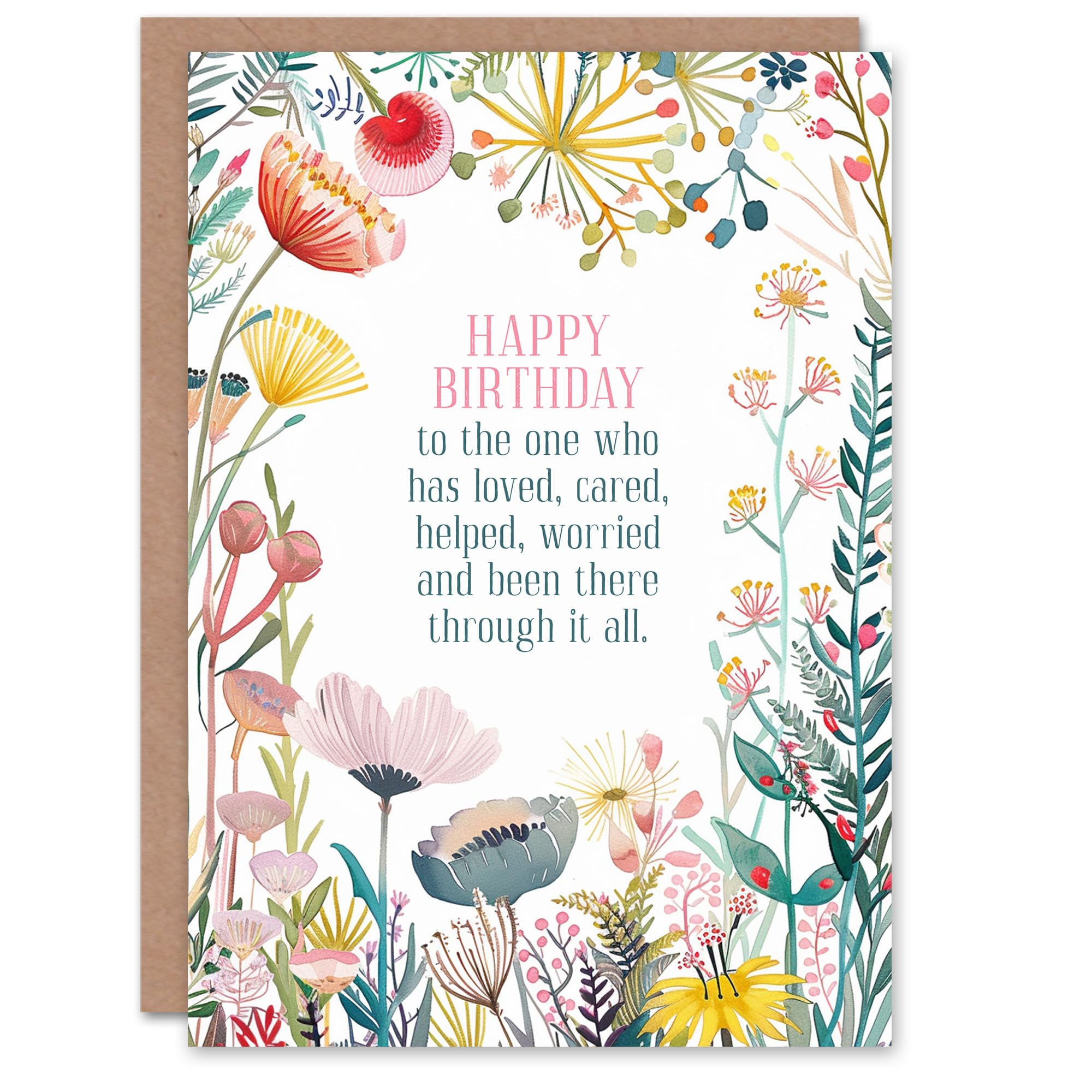 Artery8 Greeting Card Been There Through It All Floral Flowers For Her Mum Mom Mother Woman Birthday Card