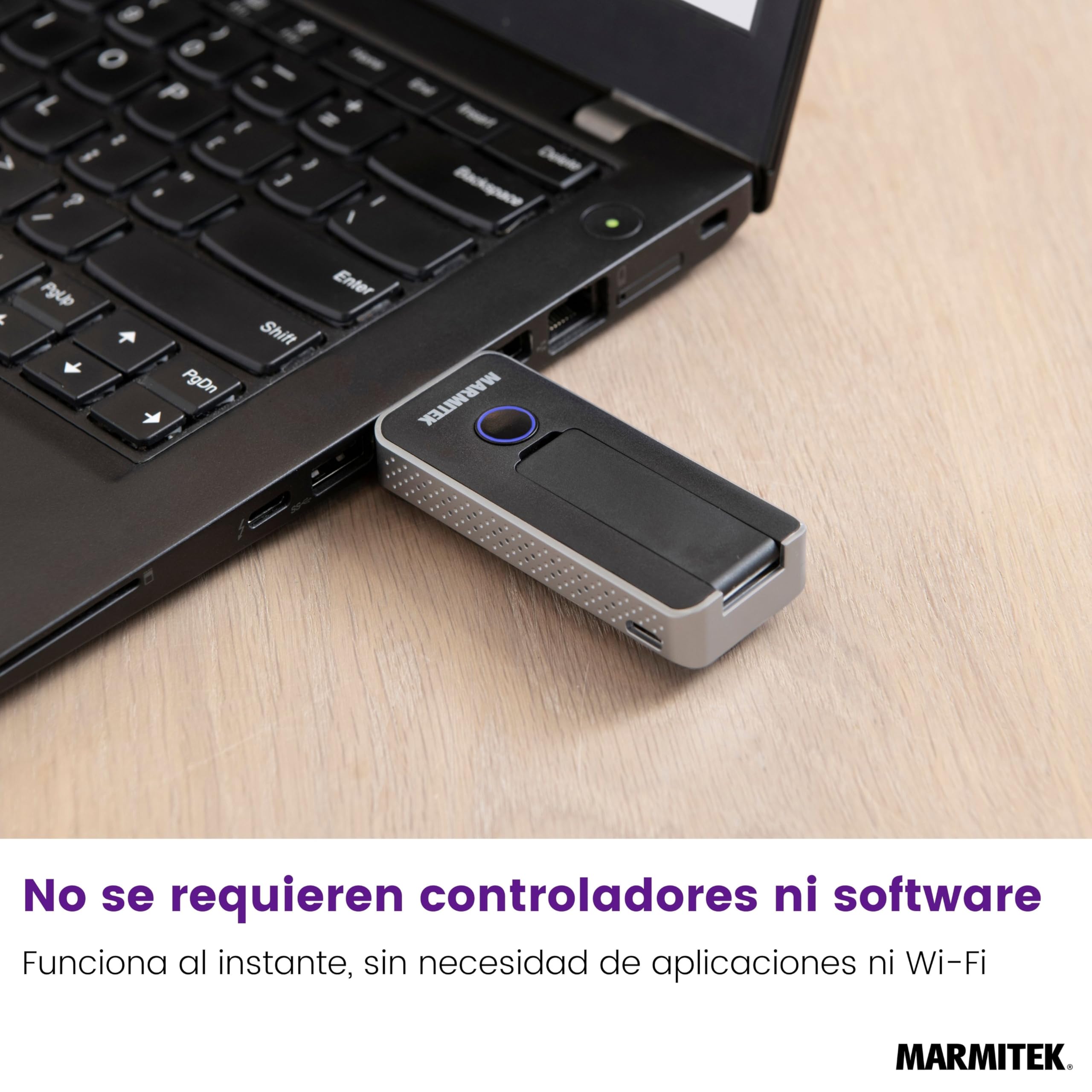 Presentación Inalámbrica HDMI - Marmitek STS2 - Presentación Powerpoint Inalámbrica - Plug and Play sin software - Compatible con Airplay y Miracast - Ampliable hasta 20 presentadores | Emisor HDMI inalámbrico para salas de reuniones con 1080p/60Hz, AirPl