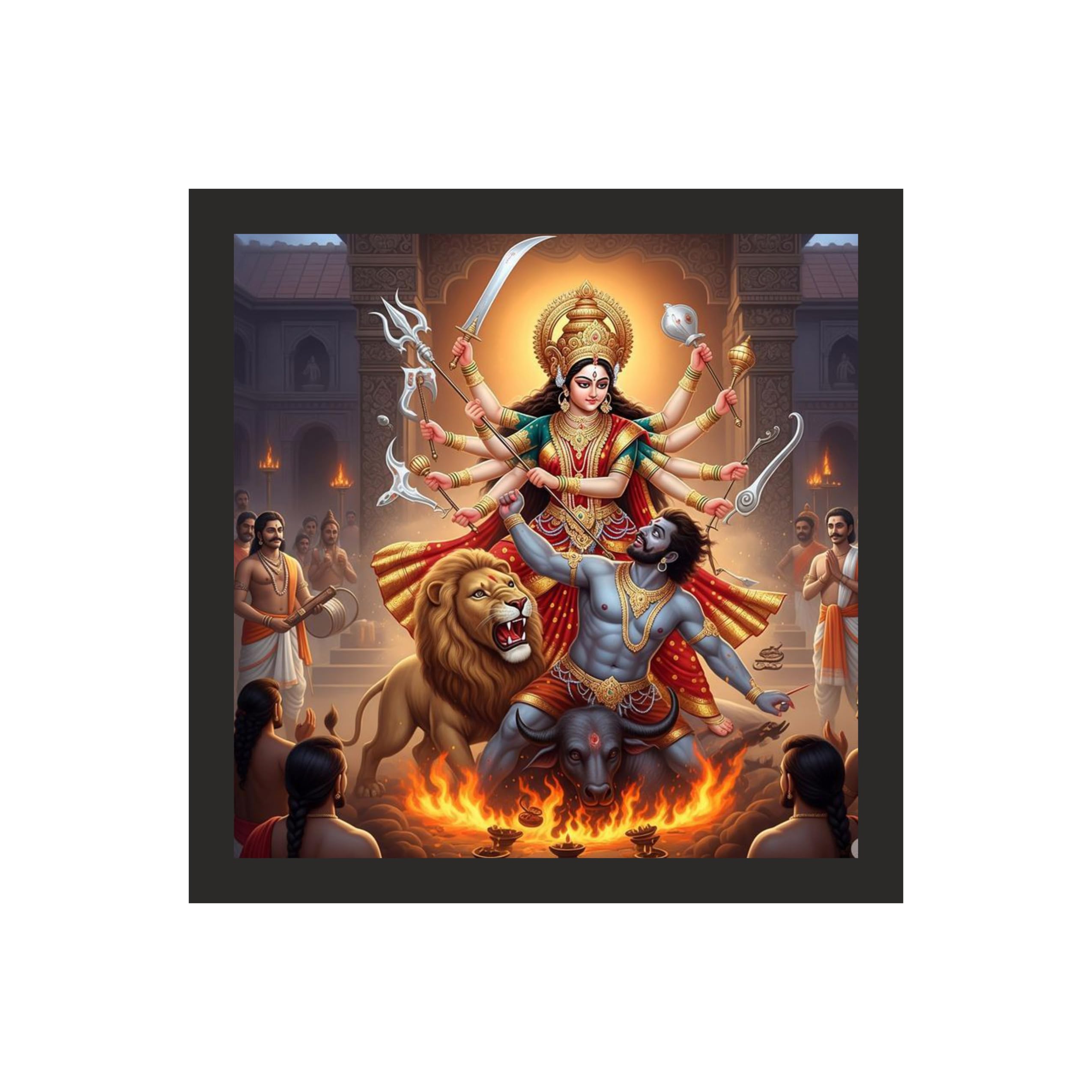 Majestic Maa Durga Wall Art