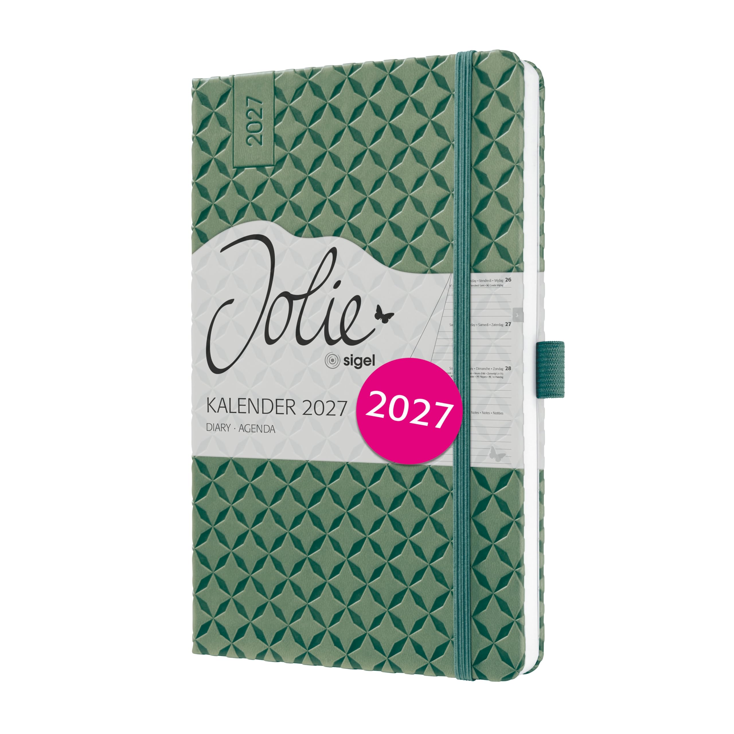 SIGEL Jolie 2027 weekly planner A5, hard cover