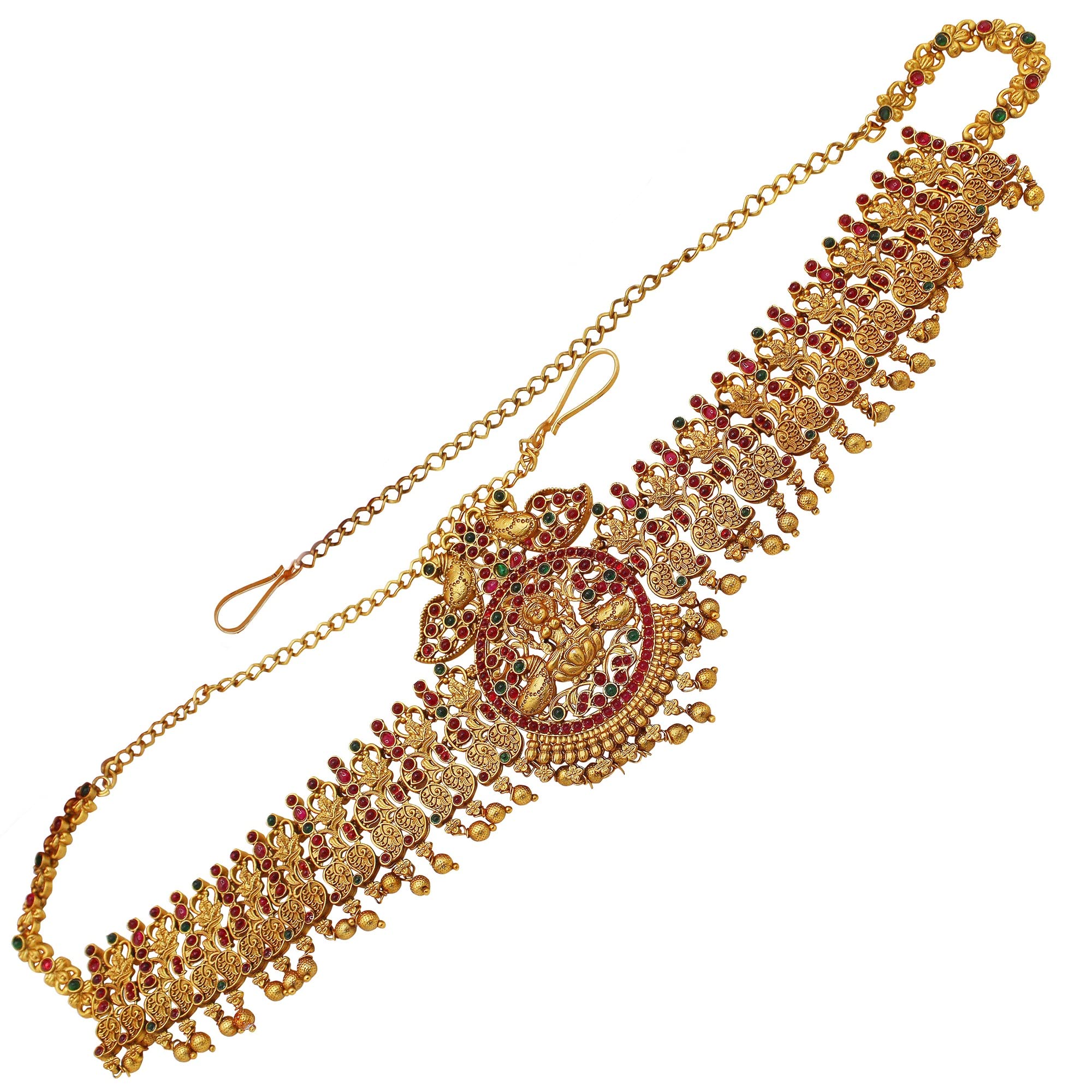 Nagneshi Art Gold Plated Kamarbandh Belly-Chain Tagdi for Women | Kamarpatta | Kamarbandh Belt for Wedding (B0BW96YCPL) Amazon Price History, Amazon Price Tracker