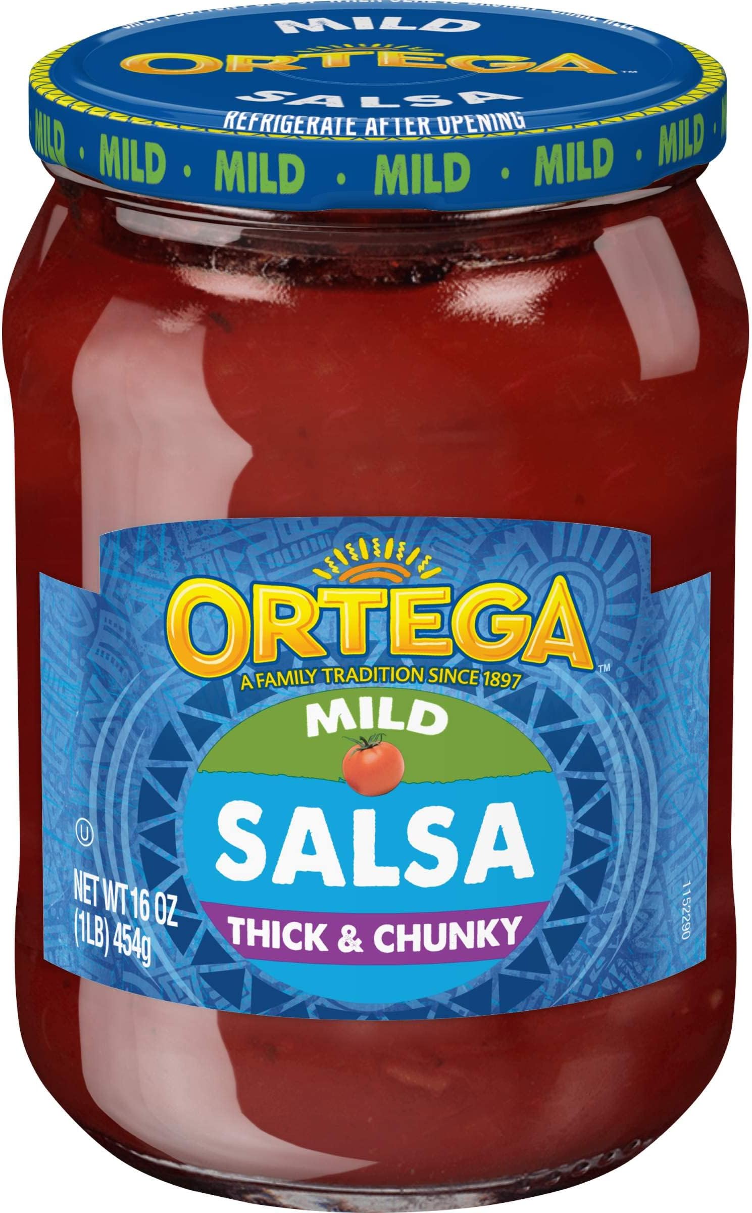 Mild Salsa, Thick and Chunky Chilli Sauces - 454 g Original Mexican Sauce