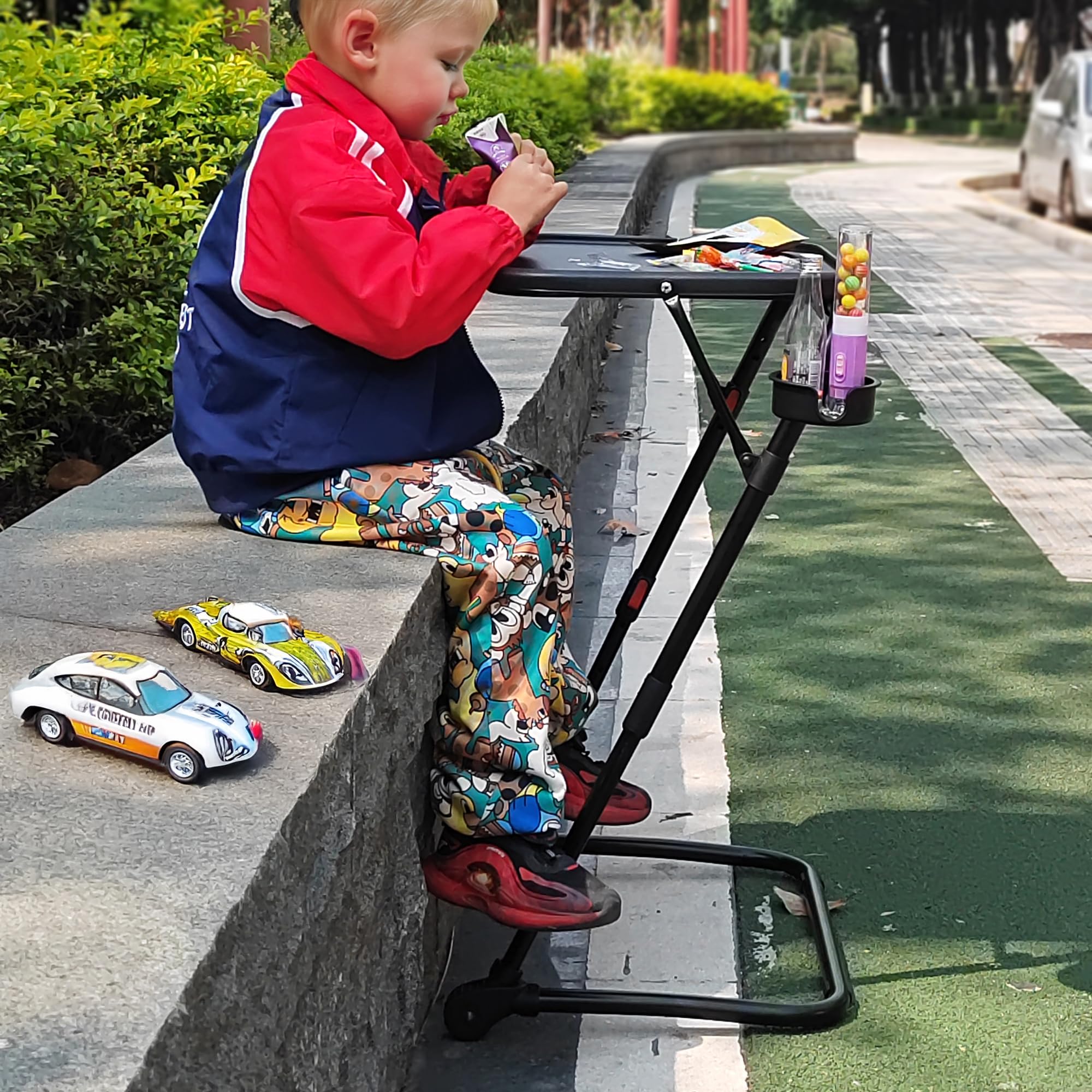 Table de dessin colorée pour enfant avec hauteur réglable, rangement spacieux et design ergonomique - Parfait pour les arts et l'artisanat, le travail à domicile et le jeu créatif, noir, 53 x 37,5 x
