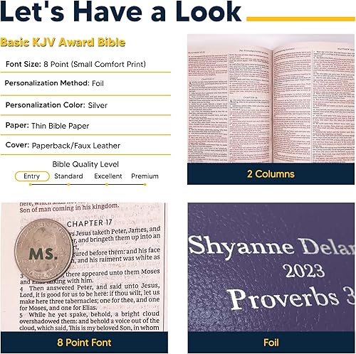 Miniatura 84 de Biblia NIV personalizada nueva versión internacional de piel sintética pequeña impresión económica Biblia con nombre personalizado hasta 3 filas