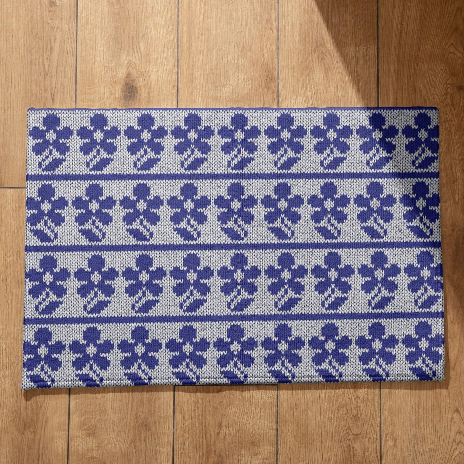 Tapis d'entrée de maison CEVAN motif rétro à carreaux 45x75cm protection cuisine