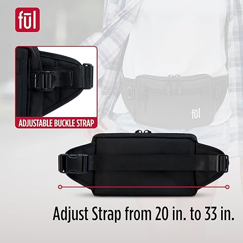 Miniatura 5 de FUL Tactics Collection - Cangurera cruzada con cintura para hombres y mujeres, bolsa para cinturón