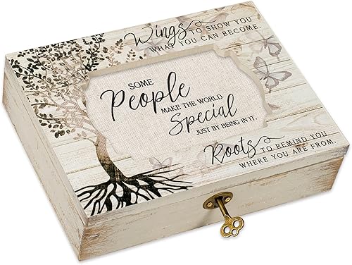 Cottage Garden Some People Make The World Special Deco Whitewash Jewelry Caja de música que te reproduce ilumina mi vida