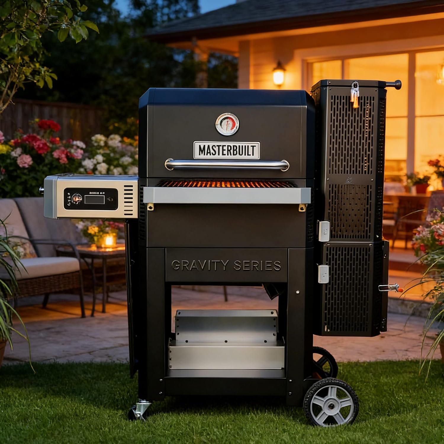 SUONA 9004210230 Grill Grease Tray Replacement for Masterbuilt Grill, Drip Tray with Catch Pan for Masterbuilt Gravity 800 Series Fits CGP26G1D, MB20040122, MB20040221, MB20042221 Models