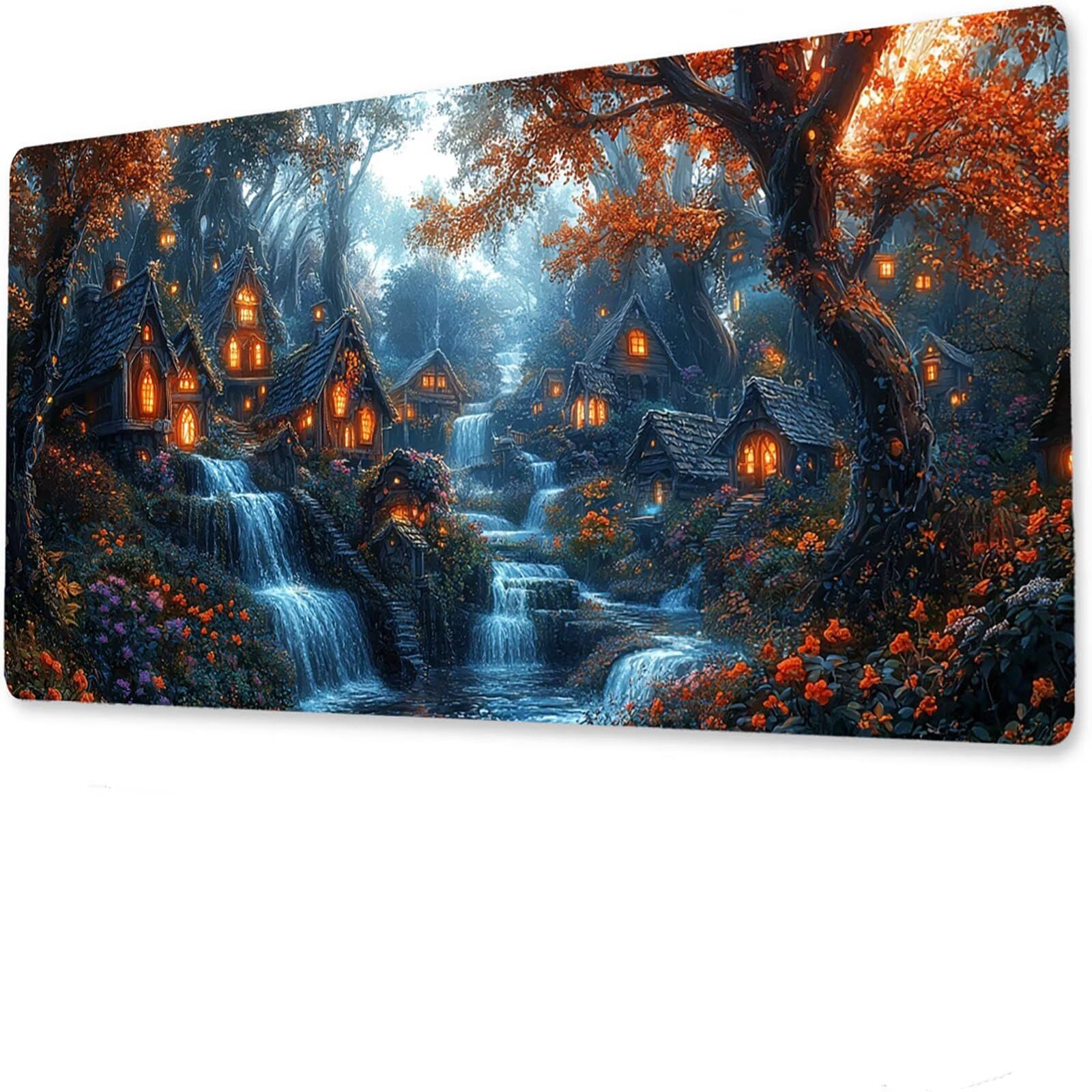 Podkładka pod mysz fabryczną XXL, podkładka pod mysz do gier XXL 1200 x 600 x 5 mm, podkładka na biurko dla graczy, bardzo duża bezszwowa mata na stół dla graczy, antypoślizgowa podstawa, klawiatura