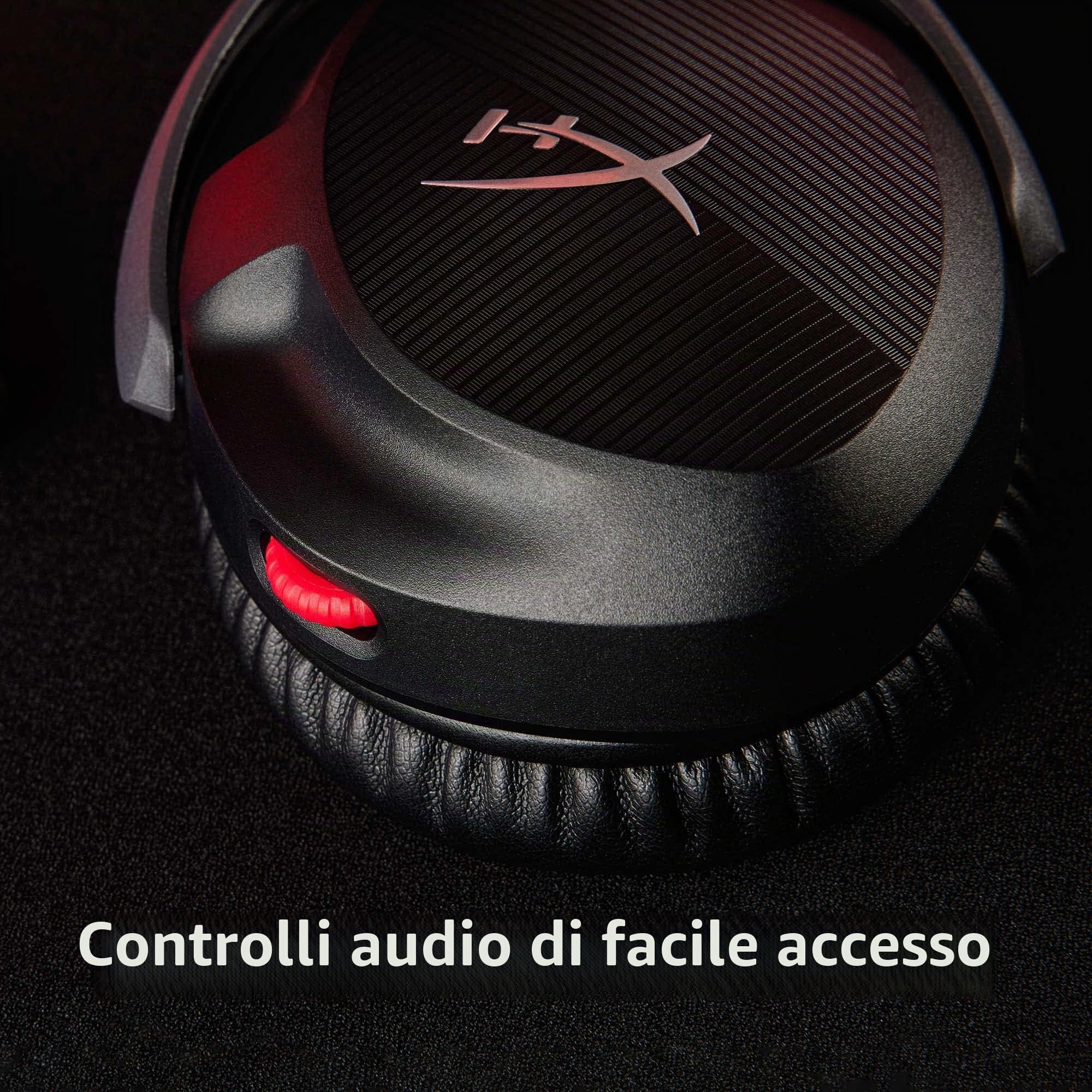 HyperX Cloud Stinger II, Cuffie da Gaming, Connessione Cablata a 3,5 mm, Audio Immersivo, Telaio in Plastica, Cuscinetti in Memory Foam Rivestiti in Similpelle, Adatto per PS4 e PS5, Nero