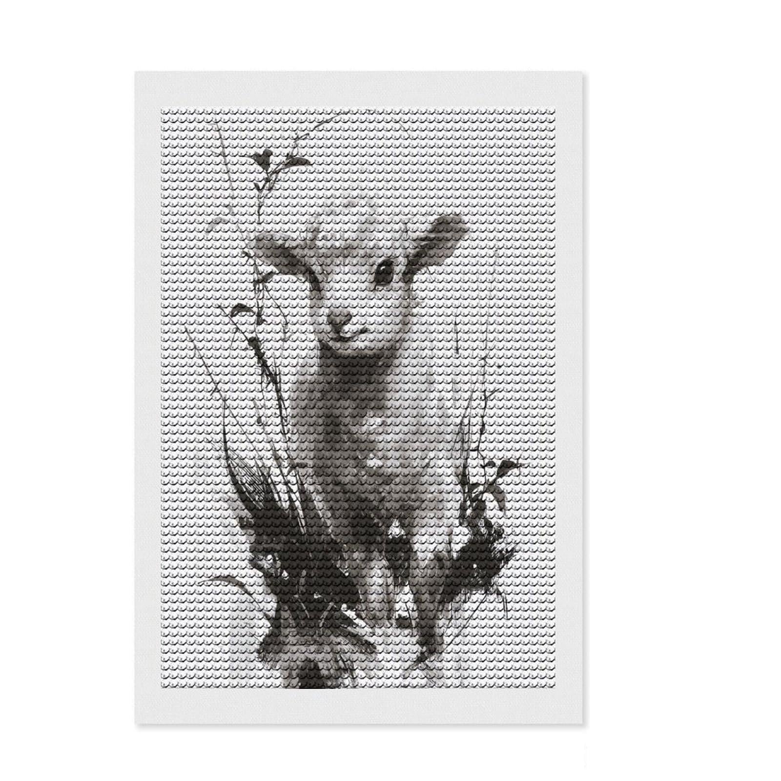 Junmoney Whispers of The Lamb Round Drill Diamond Painting 8"x12", Mindful Craft Activity, Simple to Start, Bedroom Decor, Holiday Gift Idea